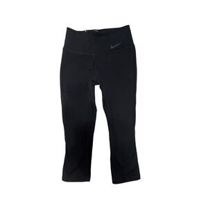Nike DriFit Black Cropped Leggings XS Nylon & Spandex RN 56323